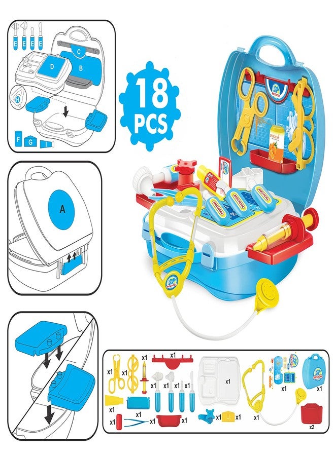 itoys Doctor Play Set with Suitcase & Doctor Tools for Kids - Image 3